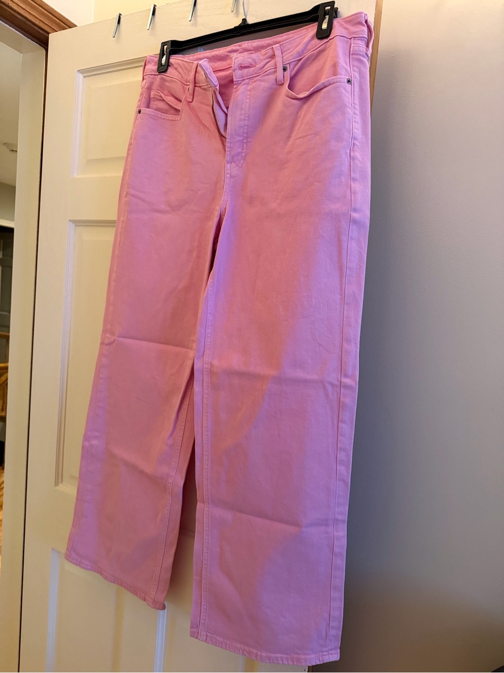 Old Navy Pink Wide-Leg Jeans